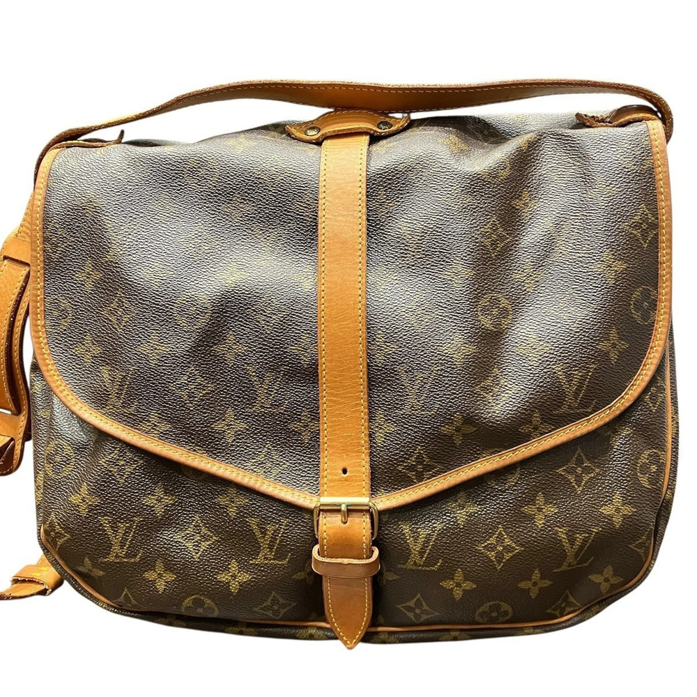 LOUIS VUITTON Brown Monogram Canvas Shoulder Bag